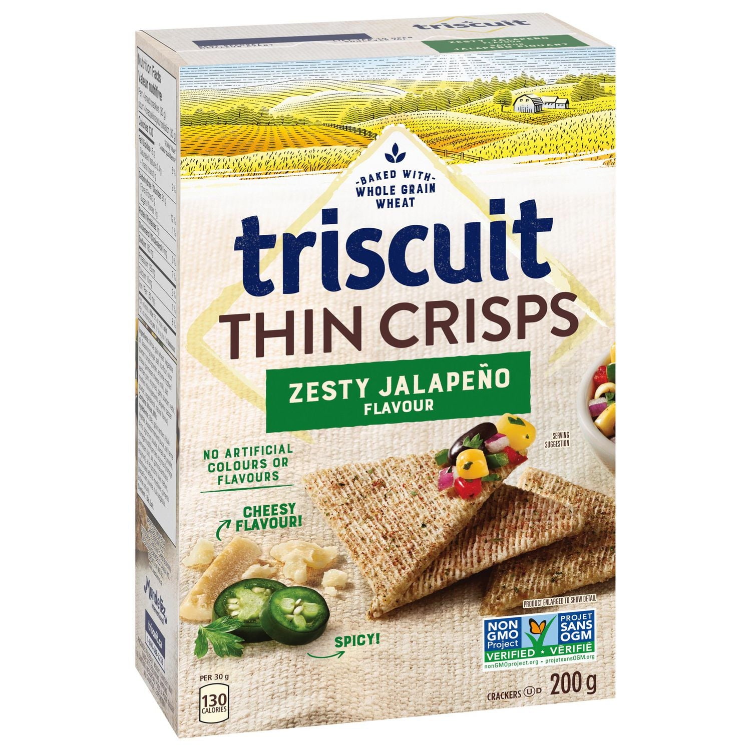 Triscuit Thin Crisps Zesty Jalapeno angle 