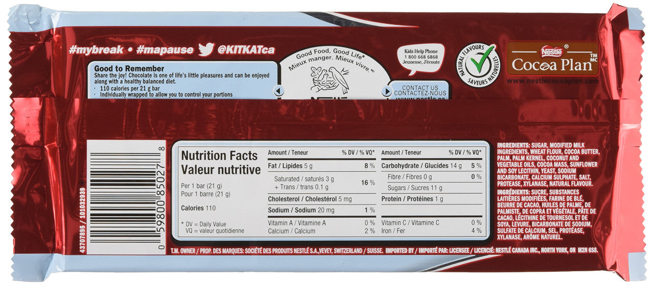 Nestle KIT KAT, 2 Finger, White & Milk Chocolate, 6 Bars {Imported from