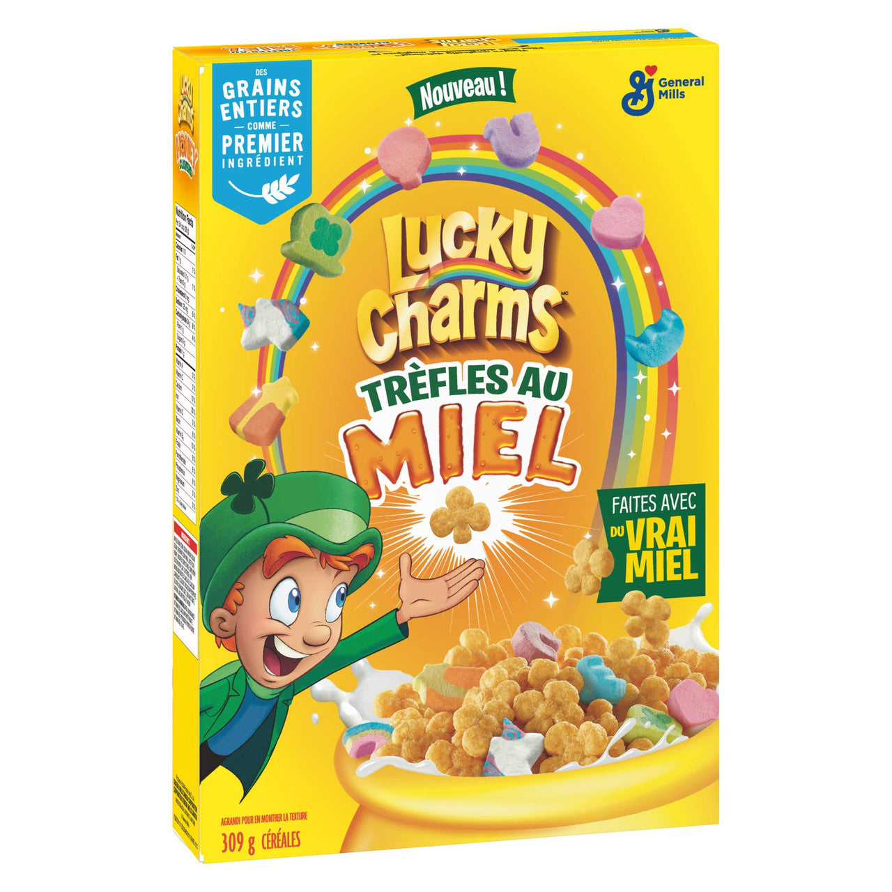 Lucky Charms Honey Clovers Cereal, 309g/10.9 oz., Box {Imported from Canada}