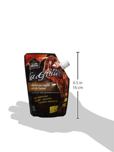 Club House La Grille Smokehouse Maple Flavoured Wet Rub, 200ml/6.8oz, (Imported from Canada)