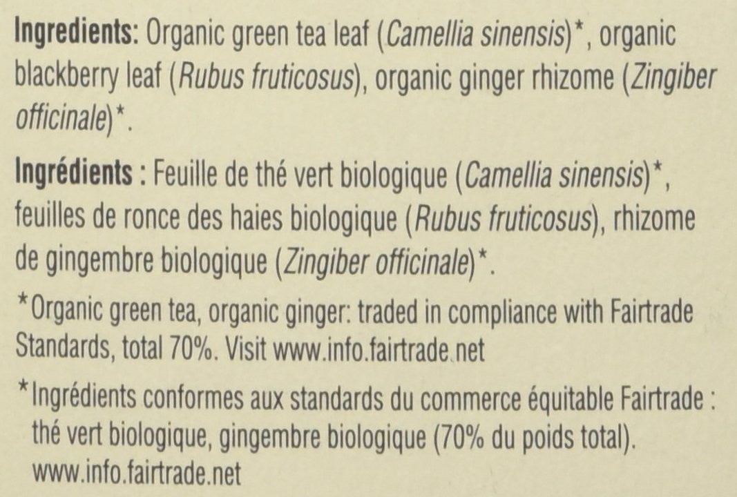 Traditional medicinals organic green tea ginger,  (20ct) {Imported from Canada}