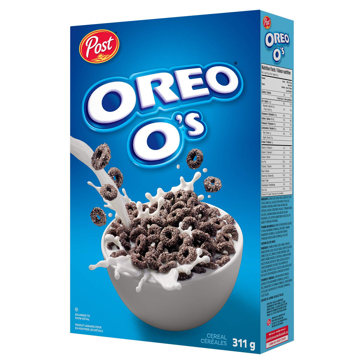 Post Oreo O's Breakfast Cereal, 311g/11oz Box (2 Pack) {Imported from Canada}