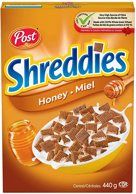 Post Honey Shreddies Cereal, 440g/15.4 oz.{Imported from Canada}