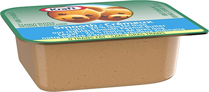 Kraft Peanut Butter Smooth Light Single Portion Control Packs - 18g x 100ct, 2pk {Imported from Canada}