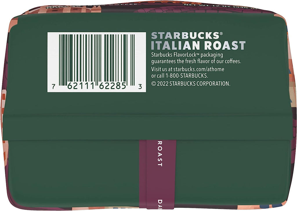 Starbucks Italian Roast, Dark Roast Ground Coffee, 340g/12 oz. Bag {Imported from Canada}