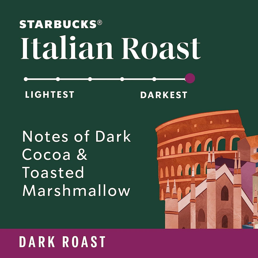 Starbucks Italian Roast, Dark Roast Ground Coffee, 340g/12 oz. Bag {Imported from Canada}