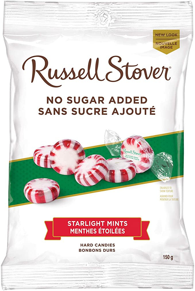 Russell Stover, Starlight Mints, No Sugar Added Hard Candies, 150g/5.3oz. - Front