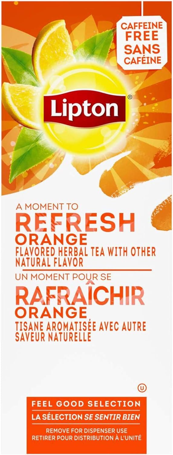 Lipton Refresh Orange Herbal Tea front