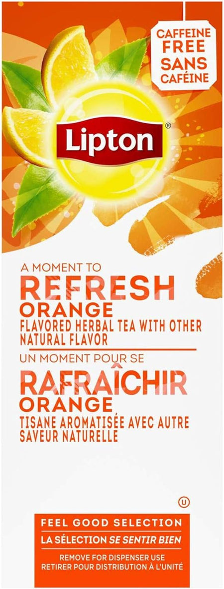 Lipton Refresh Orange Herbal Tea front