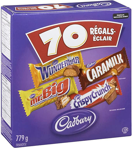 Cadbury Halloween Treats Chocolate, 70ct Wunderbar, Mr. Big, Caramilk, Crispy Crunch {Imported from Canada}