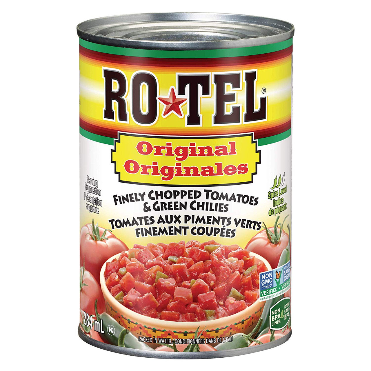 Rotel, Salsa Original, Finely Chopped Tomatoes & Green Chilies, 284ml/9.6oz, {Imported from Canada}