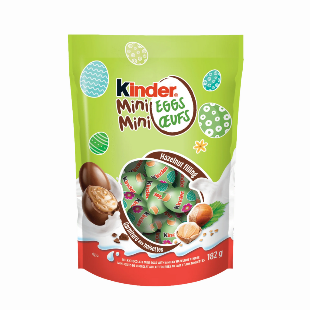 Kinder Mini Eggs With Hazelnut Filling, 182g/6.4 oz - Front Of Bag