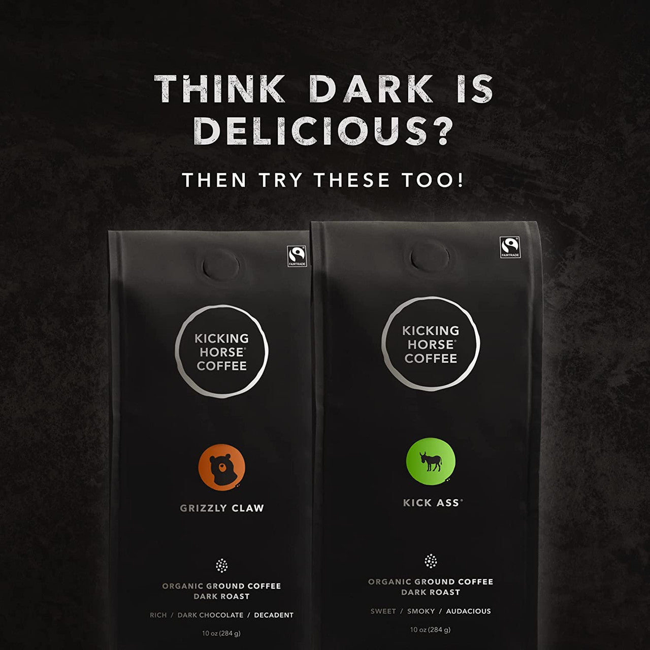 Kicking Horse Ground Coffee 454 Horse Power Dark Roast 284g/10 oz. {Imported from Canada}