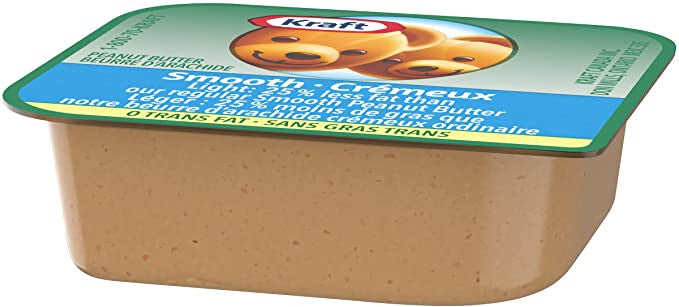 Kraft Peanut Butter Smooth Light Single Portion Control Packs - 18g x 100ct, 2pk {Imported from Canada}