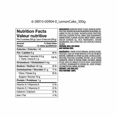 Great Value Delights Lemon Creme Filled Cookies, 300g/10.6oz, {Imported from Canada}