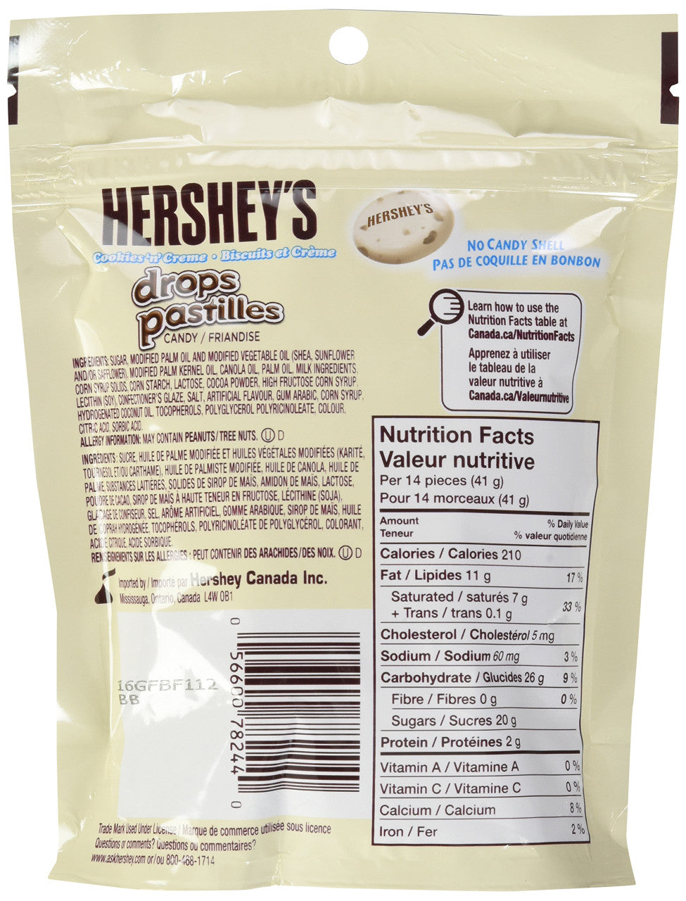 Hershey's Drops Cookie's 'n' Creme (200g / 7oz) {Imported from Canada}