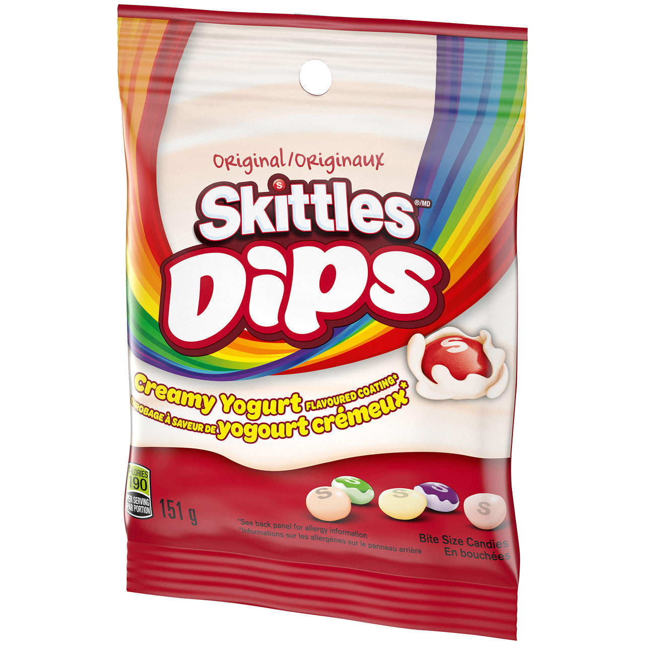 Skittles Original Dips Creamy Yogurt Covered Fruit Candy, 12 Count {Imported from Canada}