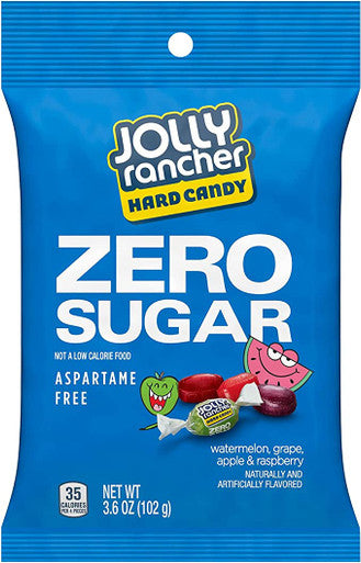 Jolly Rancher Zero Sugar Hard Candy, Assorted Flavors, 102g/3.6 oz. {Imported from Canada}