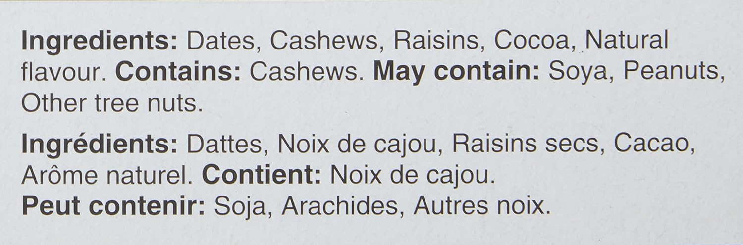 Nakd. Cocoa Delight Raw Fruit & Nut Bars, 4 x 35g, 140g/5 oz. Box