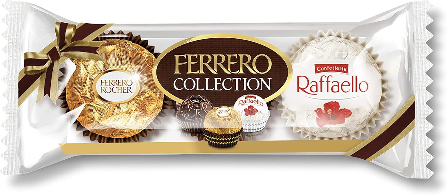 Ferrero Collection, Assorted Chocolates, 3 Pralines, 32g/1.1 oz. Package - Front