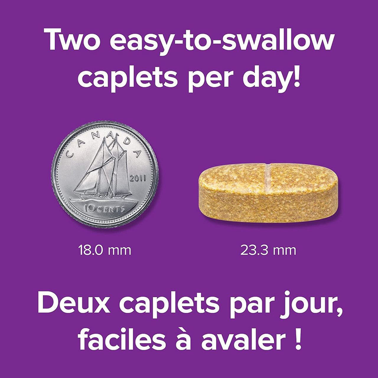 Two easy-to-swallow caplets per day of Webber Naturals Osteo Joint Ease Formula caplets With InflamEase, 80 Caplets 