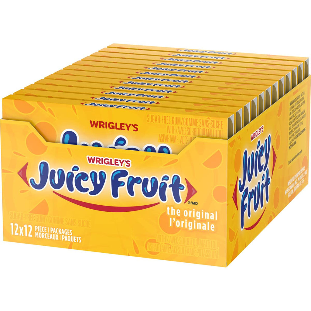 Juicy Fruit Sugar-Free Gum, The Original, 12 Count {Imported from Canada}