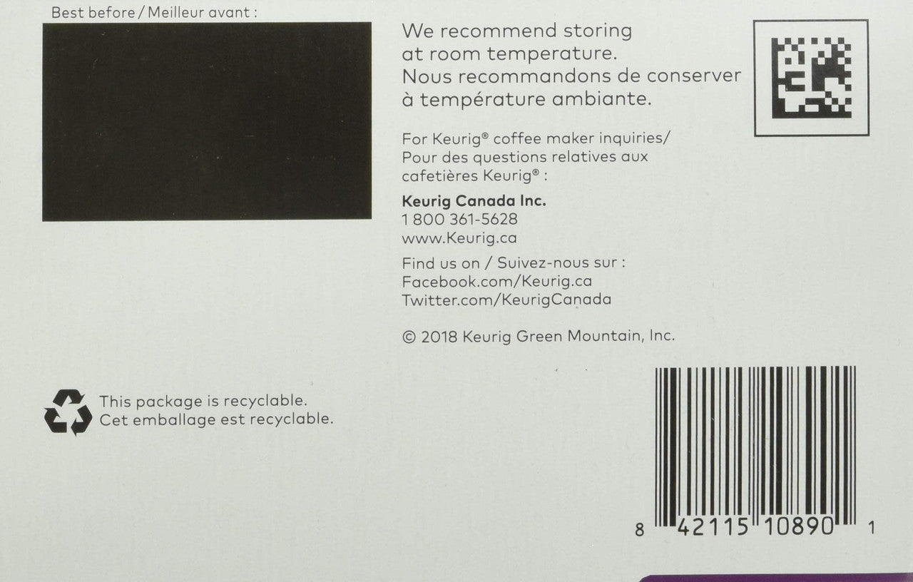 Timothy's Chai Latte Single Serve Keurig Certified Recyclable K-Cup pods for Keurig Brewers, 12 Count {Imported from Canada}