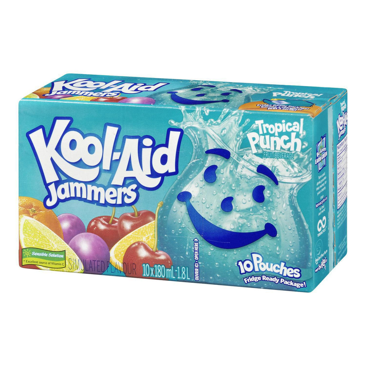 KOOL-AID Jammers Tropical Punch Juice, 10ct, 180ml, {Imported from Canada}