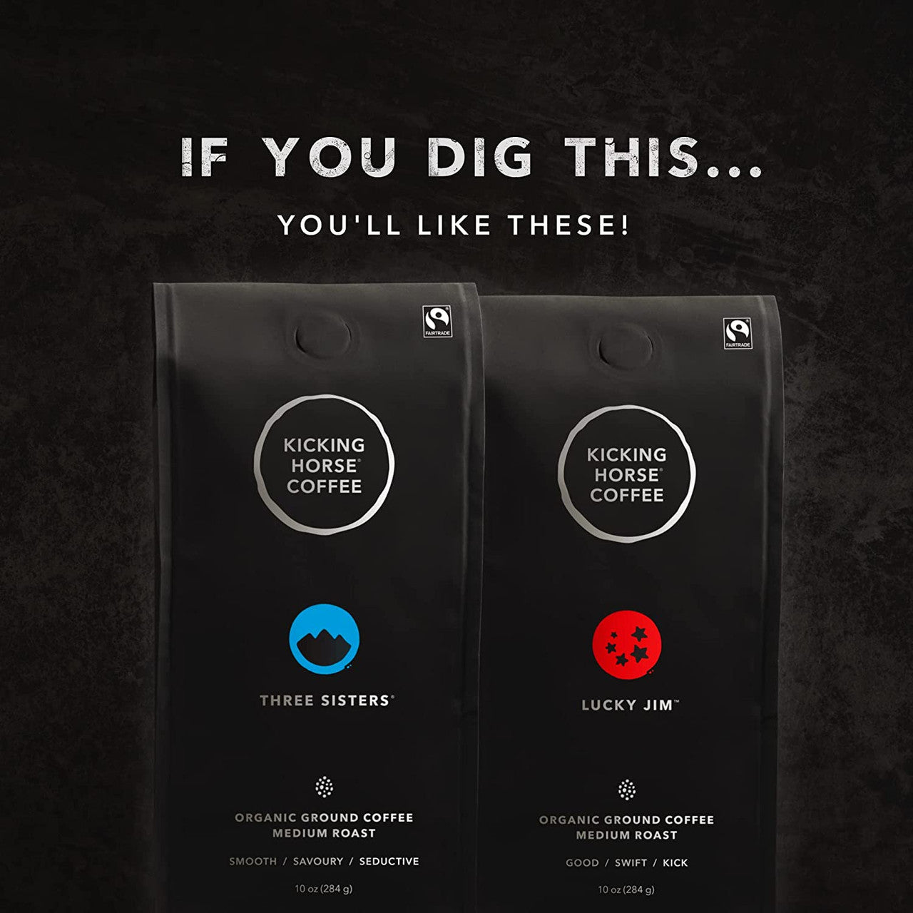 Kicking Horse Smart Ass Medium Roast Ground Coffee 284g/10 oz, (2pk) {Imported from Canada}