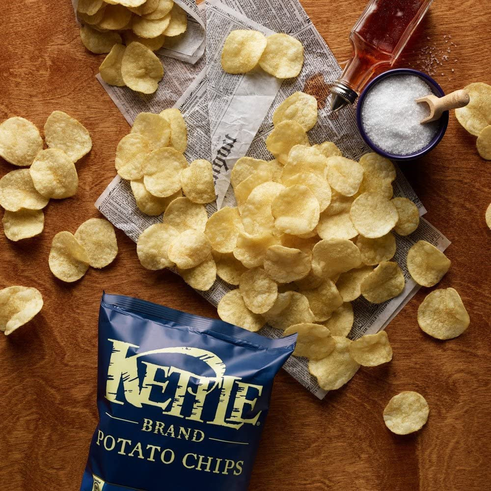 Kettle Chips Sea Salt & Vinegar Chips, 220g/ 7.8 oz (3pk) {Imported from Canada}