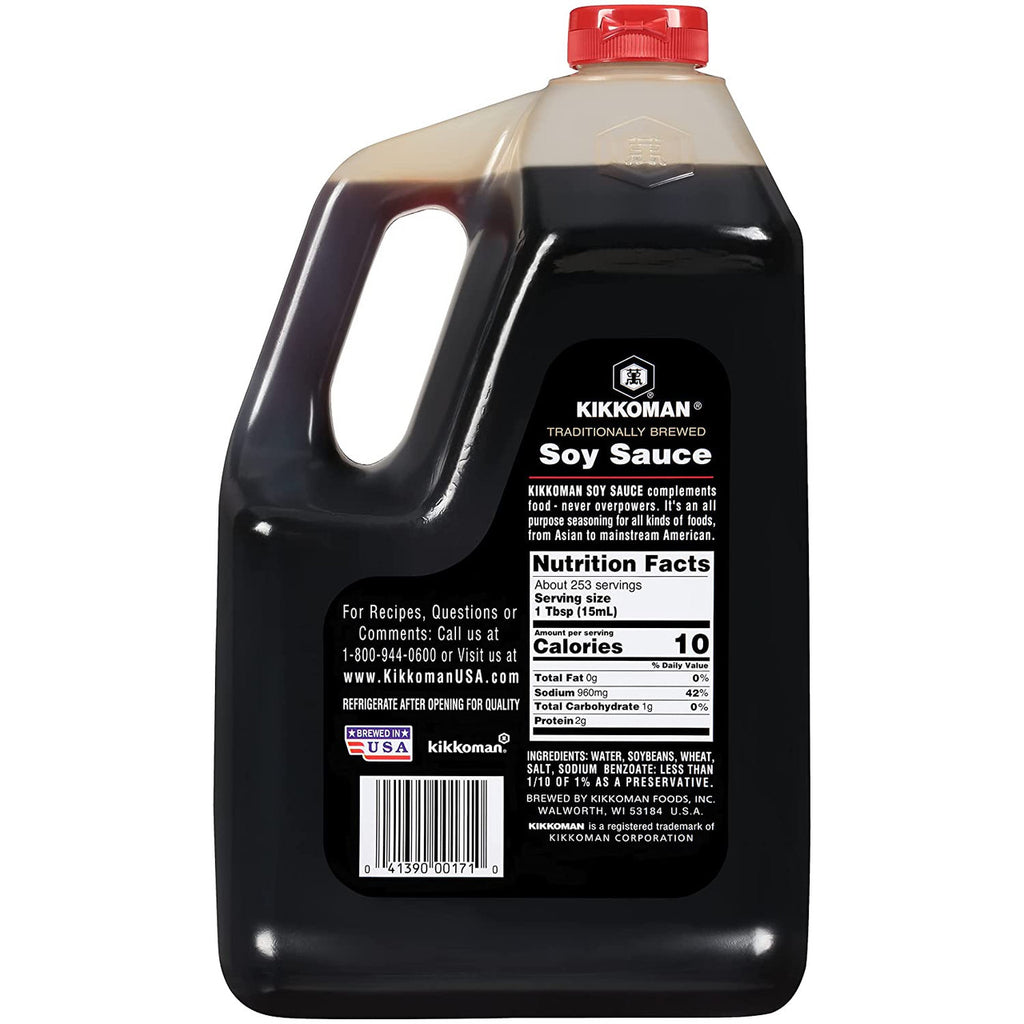 Kikkoman Traditionally Brewed Soy Sauce, 3.79L/1 Gal., Jug {Imported from Canada}