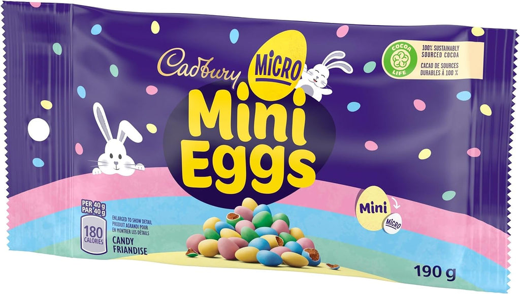 Cadbury Micro Mini Easter Eggs, 190g/6.6 oz. Bag {Imported from Canada}