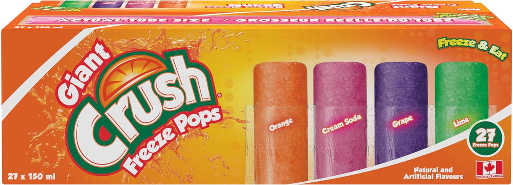 Crush Soda Giant Freeze Pops, 27 x 150ml/5.25 fl. oz. Bars