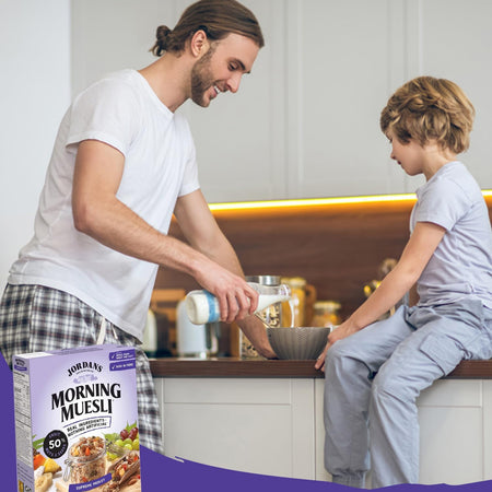 Jordans Morning Muesli Cereal, Supreme Medley enjoyed for breakfast.