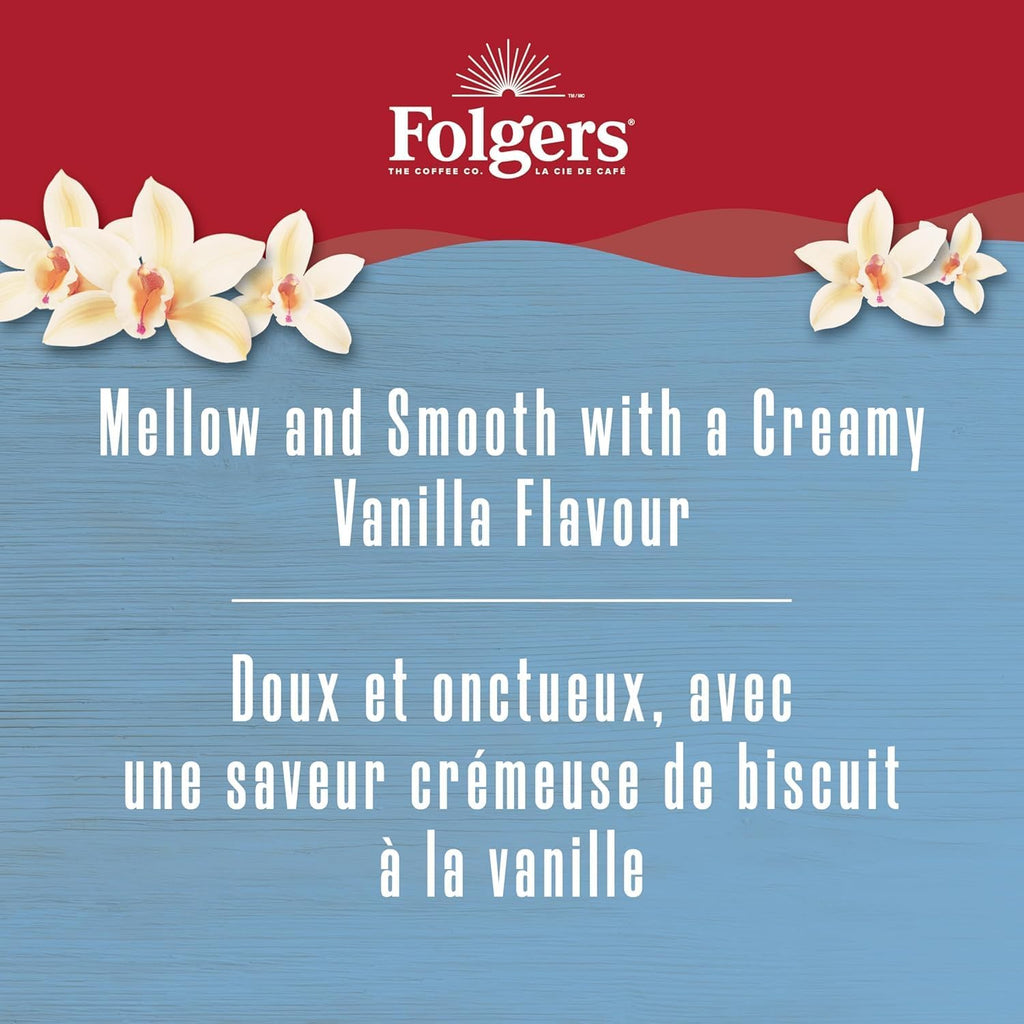 Folgers French Vanilla Coffee, Premium Ground Coffee - 272g/9.5 oz