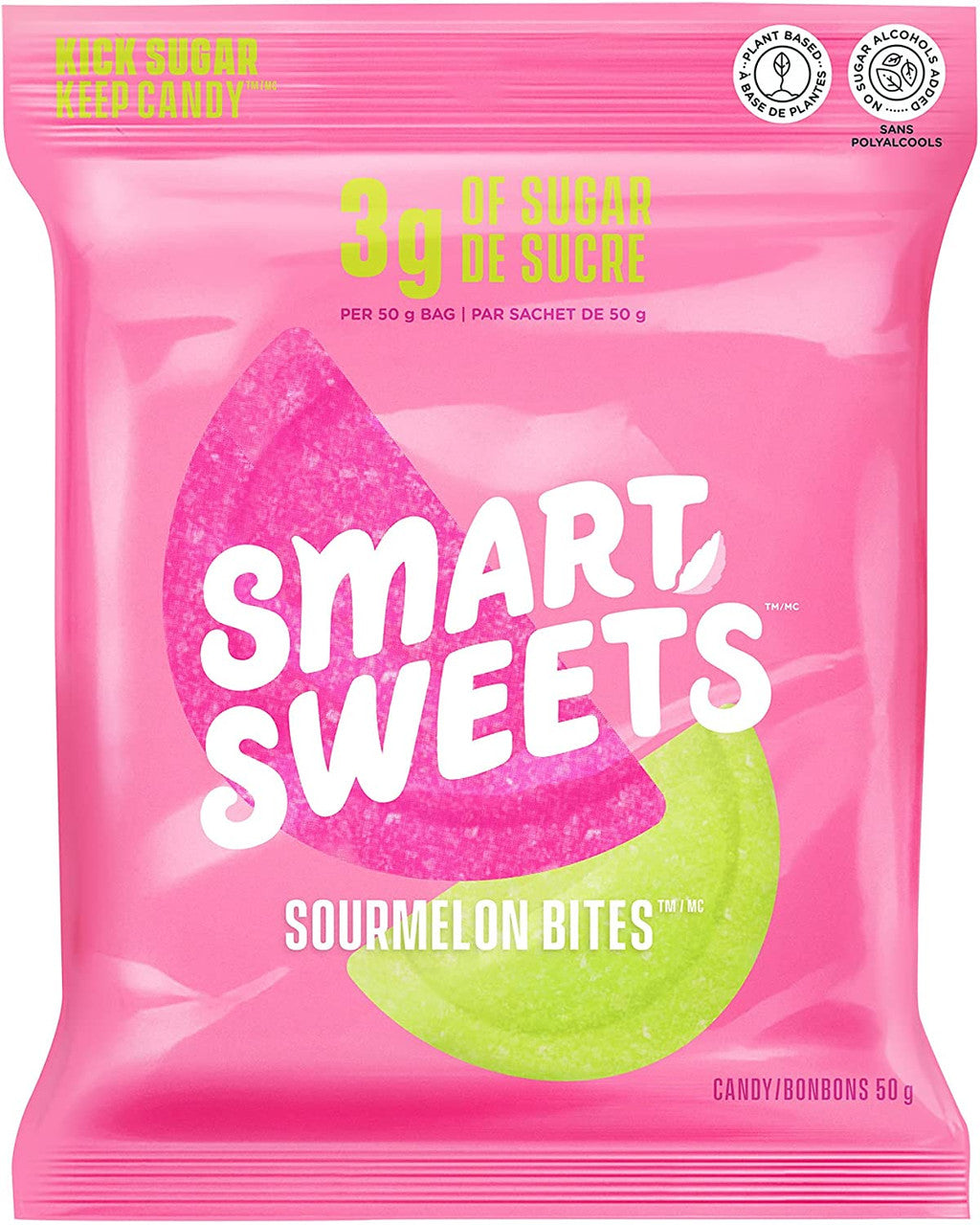 Smart Sweets Gummy Sourmelon Bites, 50g/1.75 oz. Bag {Imported from Canada}