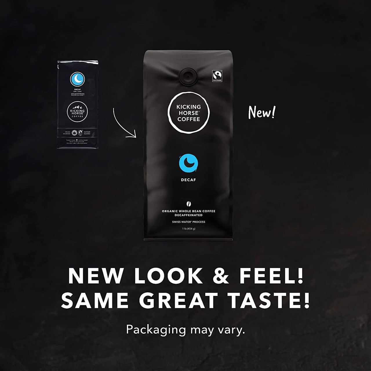 Kicking Horse Coffee, Decaf, Swiss Water Process, Dark Roast, Whole Bean, 1 lb - Certified Organic, Fairtrade, Kosher Coffee