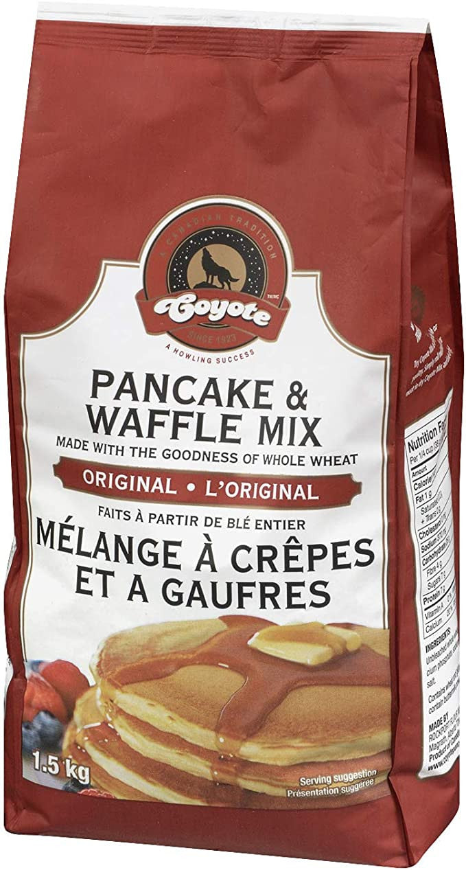 Coyote Original Pancake & Waffle Mix, 1.5kg/3.28 lbs., {Imported from Canada}