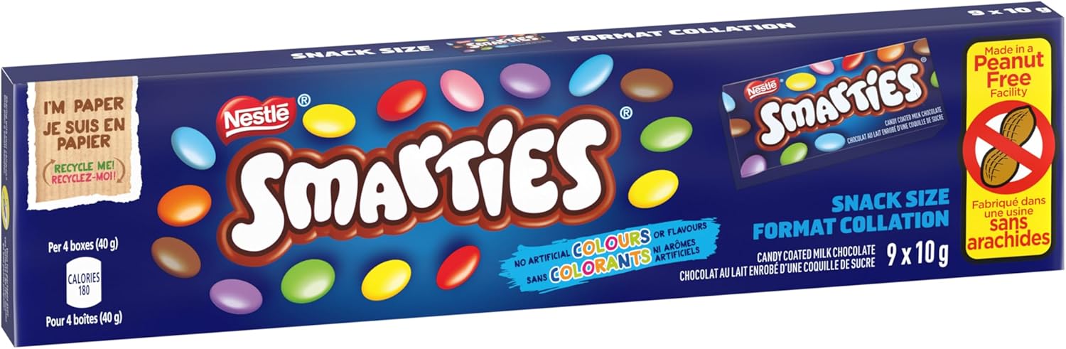 Nestle SMARTIES Snack Size Mini Boxes (9x10g), 90g/3.2 oz