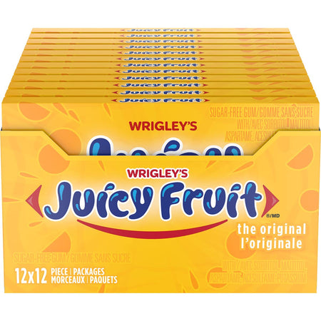 Juicy Fruit Sugar-Free Gum, The Original, 12 Count {Imported from Canada}