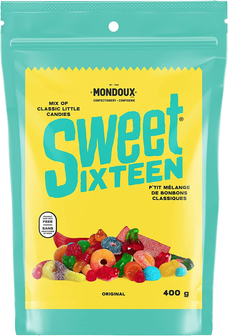 Mondoux Sweet Sixteen Original Gummy Candies, 400g/14 oz., {Imported from Canada}