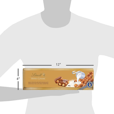 Lindt Swiss Classic Milk Chocolate With Whole Roasted Hazelnuts - 300g