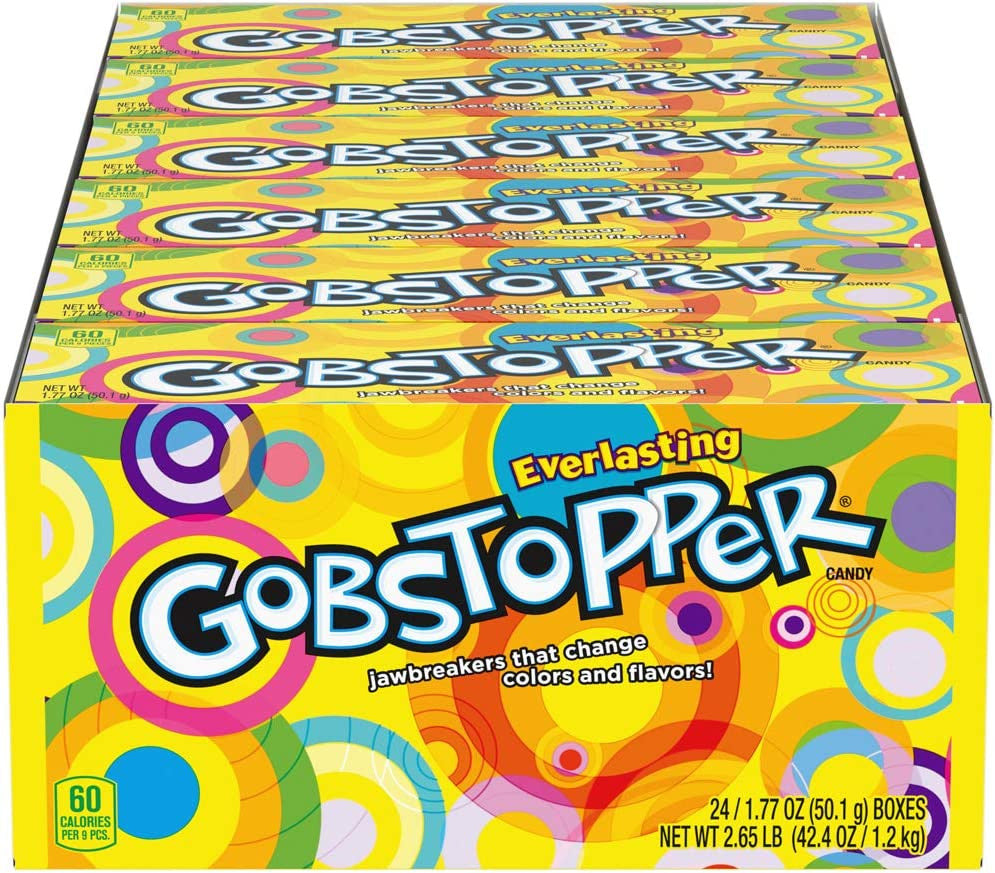 Everlasting Gobstopper Jawbreaker Candy, 24 x 50g/1.75 oz. Boxes (Imported from Canada)