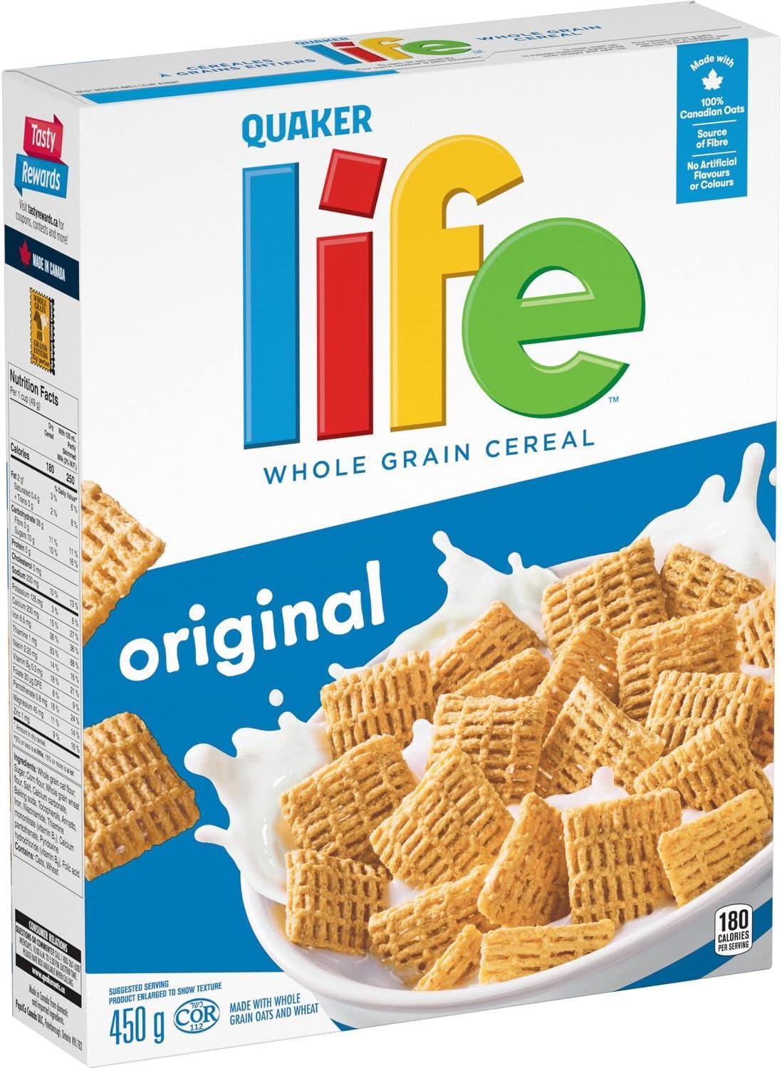 Quaker Life Original Whole Grain Cereal , 450g/15.87oz {Imported from Canada}