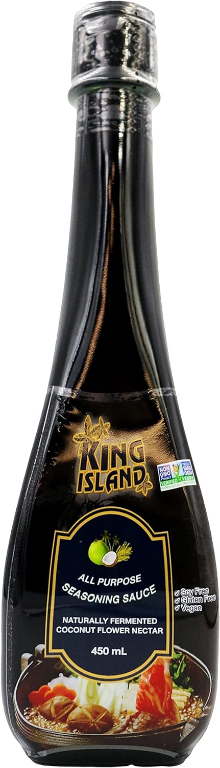 King Island All Purpose Seasoning Sauce, Soy-Free Soy Sauce, 450ml/15.21oz Bottle {Imported from Canada}