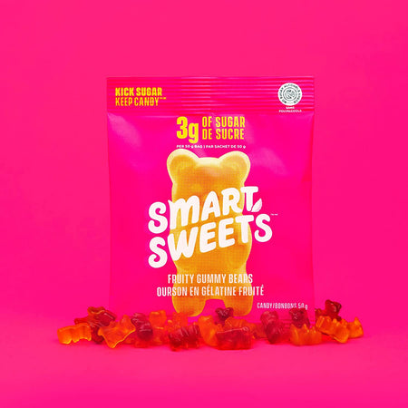 Smart Sweets Gummy Bears Fruit, 50g/1.75 oz. Bag {Imported from Canada}