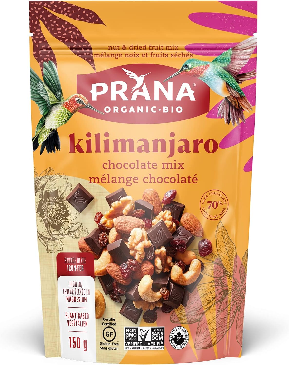Prana Organic Kilimanjaro Chocolate Trail Mix, 150g/5 oz