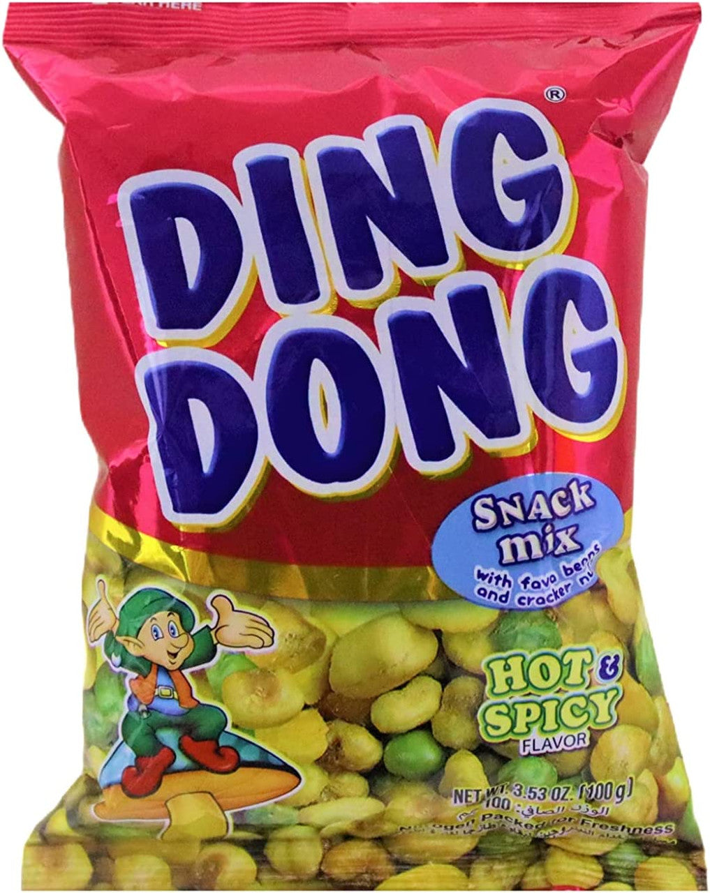 Ding Dong Hot & Spicy Mixed Nuts, 100g/3.5 oz. Bag {Imported from Canada}