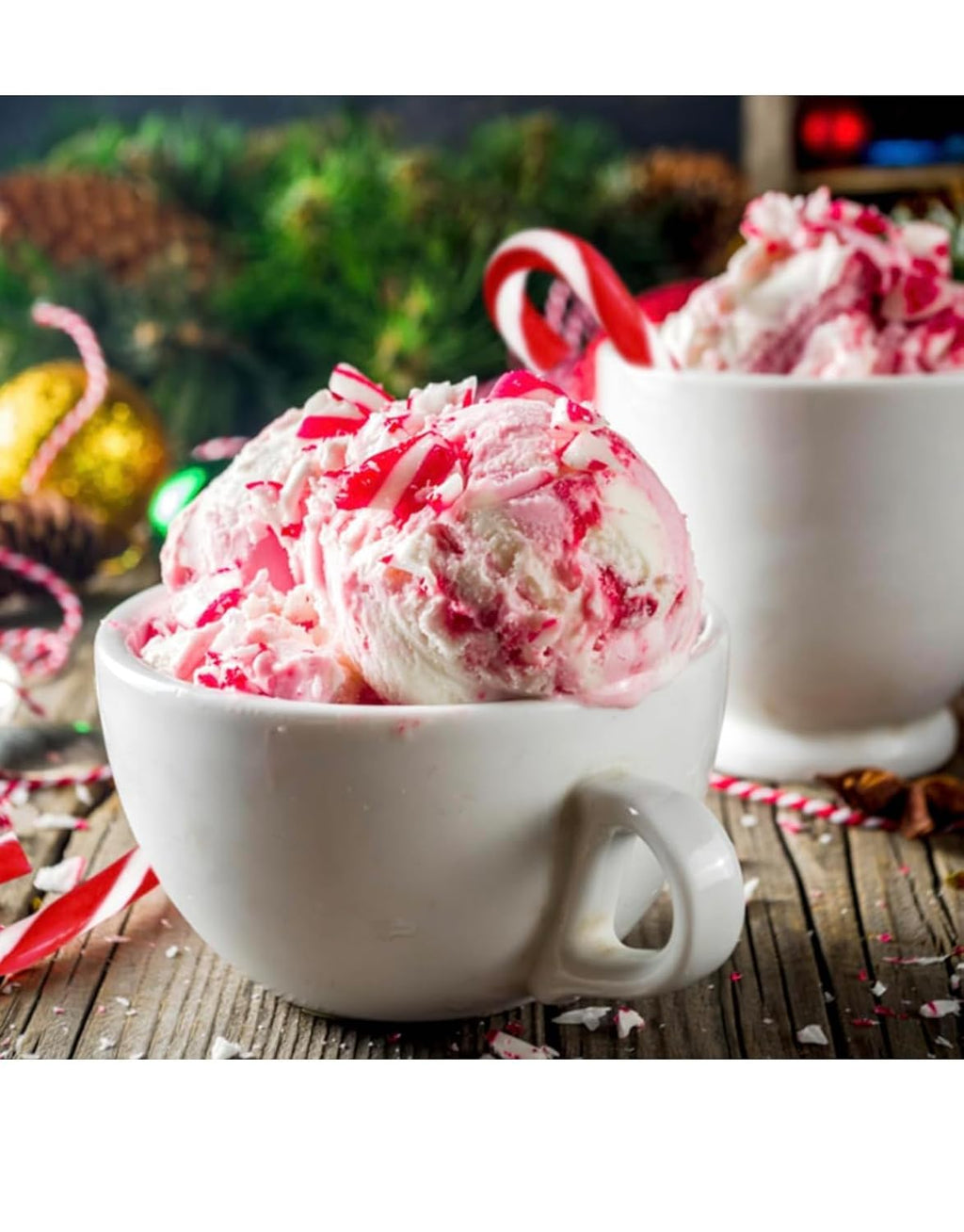 Great Value Naturally Flavored Peppermint Mini Candy Canes, 600g/1.3 lb. Box - Ice Cream With Mini  Candy Canes 