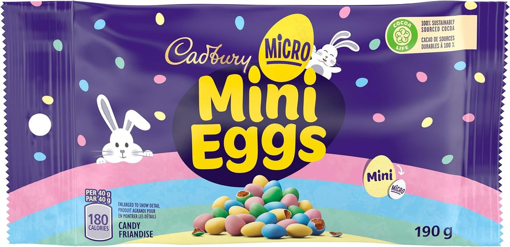 Cadbury Micro Mini Easter Eggs, 190g/6.6 oz. Bag {Imported from Canada}